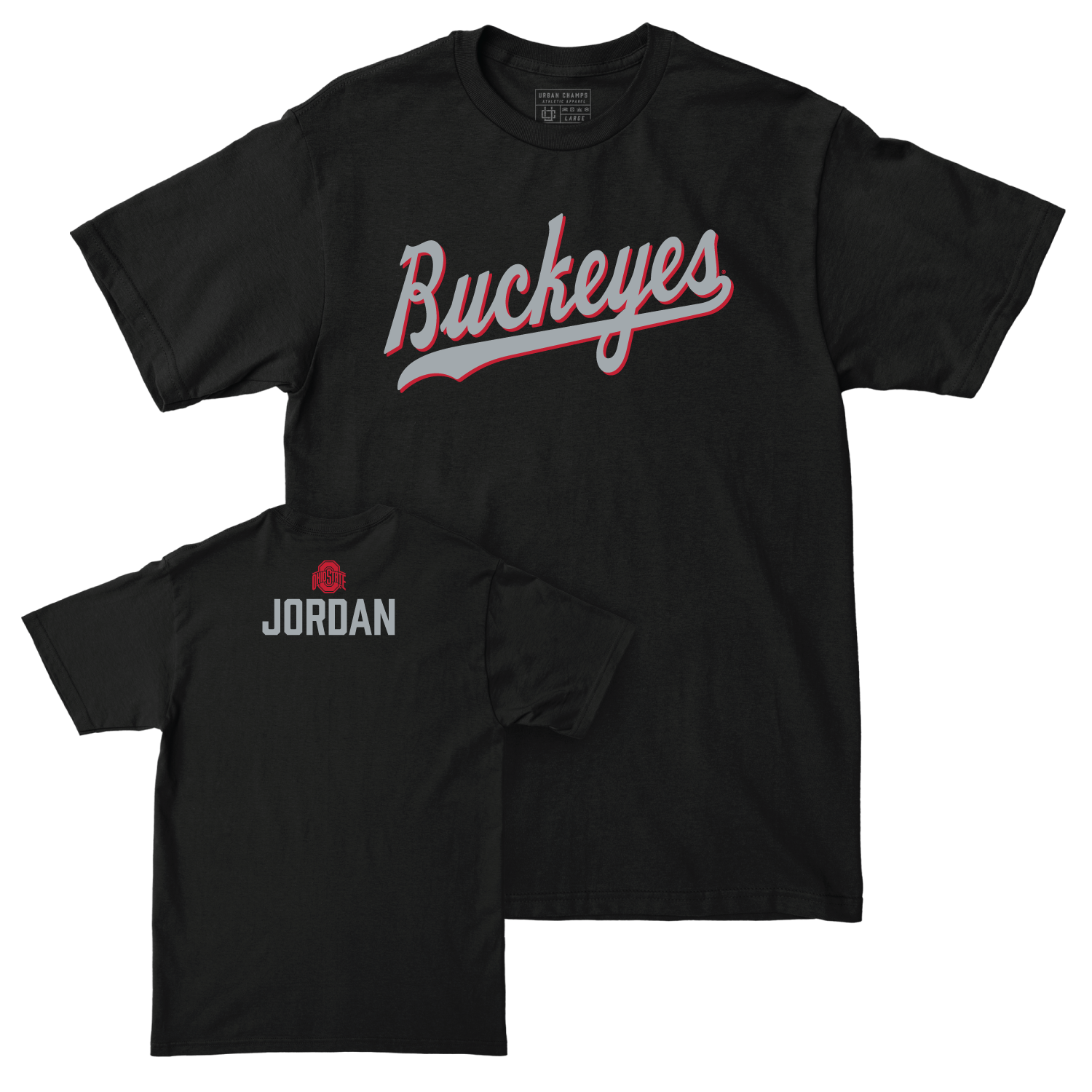 Ohio State Women's Track & Field Black Script Tee - Layla Jordan