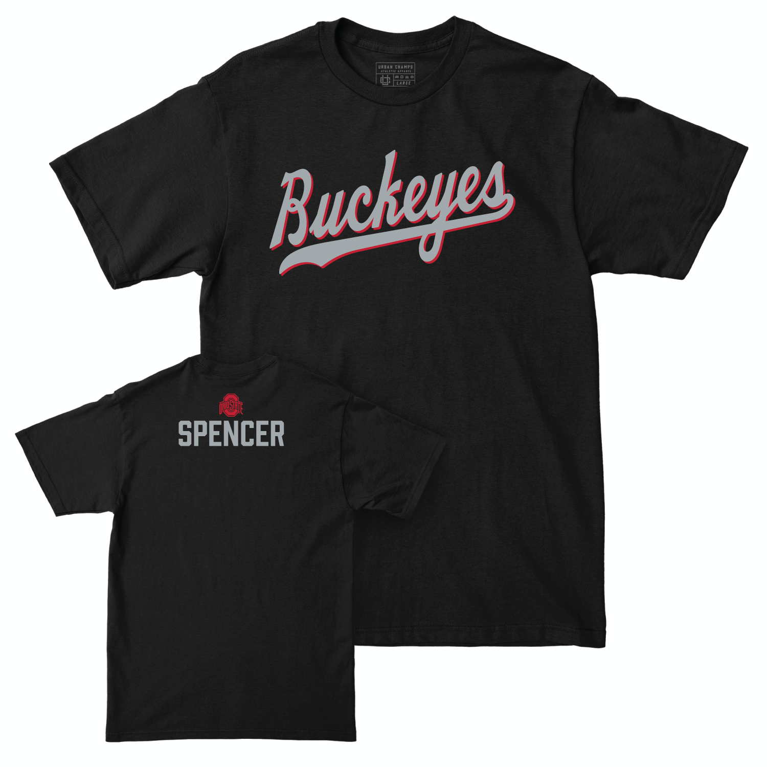 Ohio State Women's Track & Field Black Script Tee - Janela Spencer