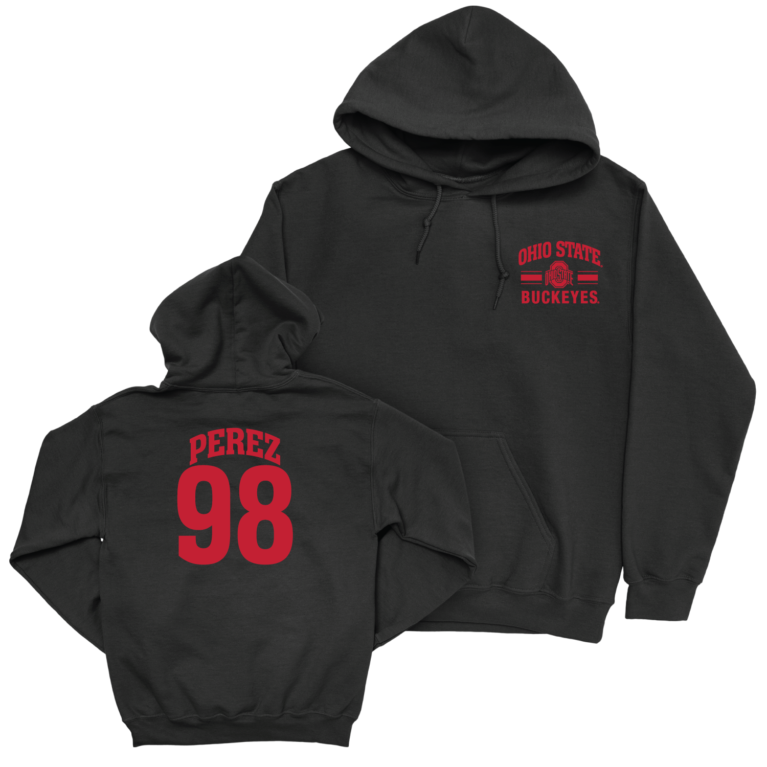 Ohio State Football Black Victory Hoodie - Jamir Perez