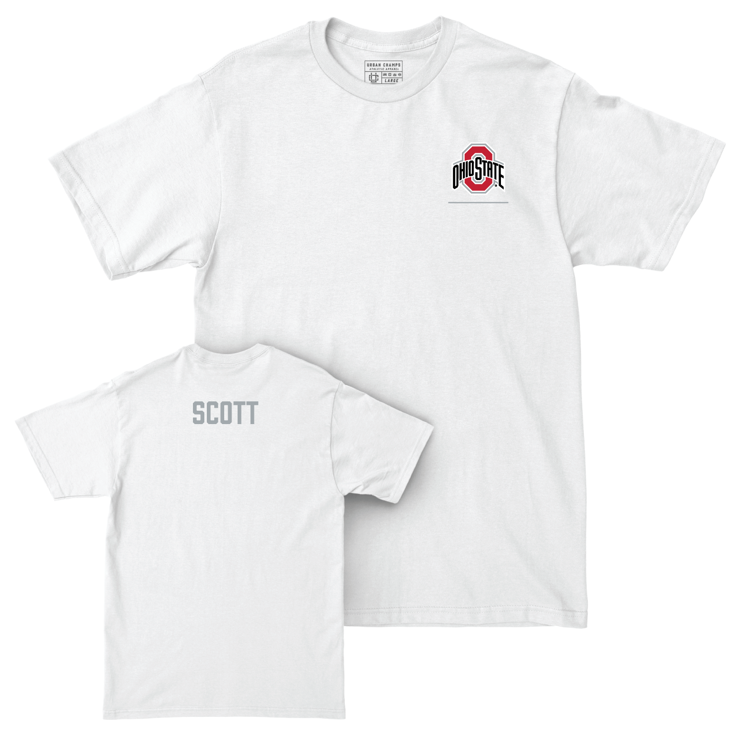 Ohio State Women's Rowing White Logo Comfort Colors Tee - Lucy Scott