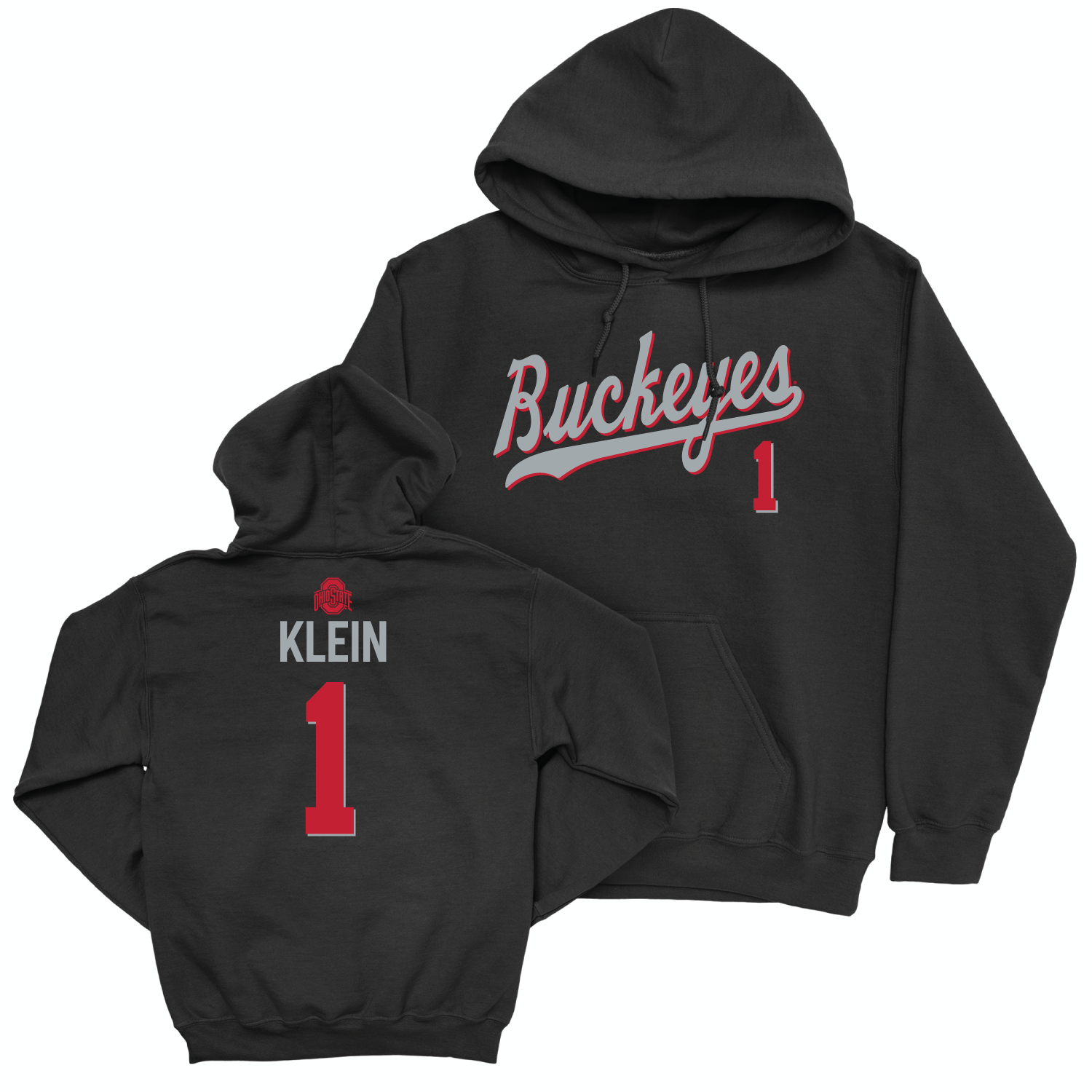 Ohio State Women's Ice Hockey Black Script Hoodie - Genevieve Klein