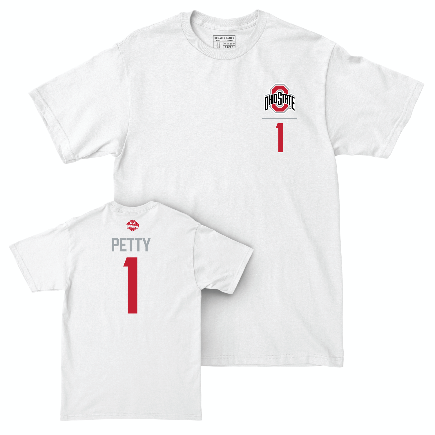 Ohio State Women's Basketball White Logo Comfort Colors Tee - Ajae Petty