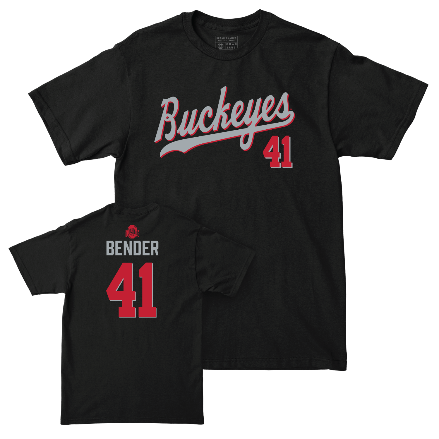 Ohio State Women's Lacrosse Black Script Tee - Sammie Bender
