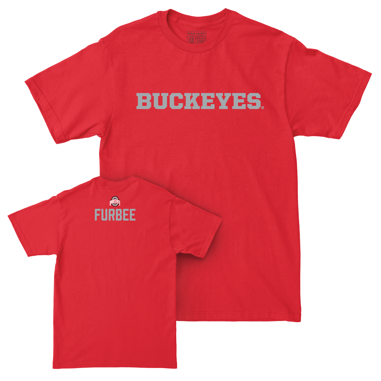 Ohio State Women's Swim & Dive Red Sideline Tee - Carrie Furbee