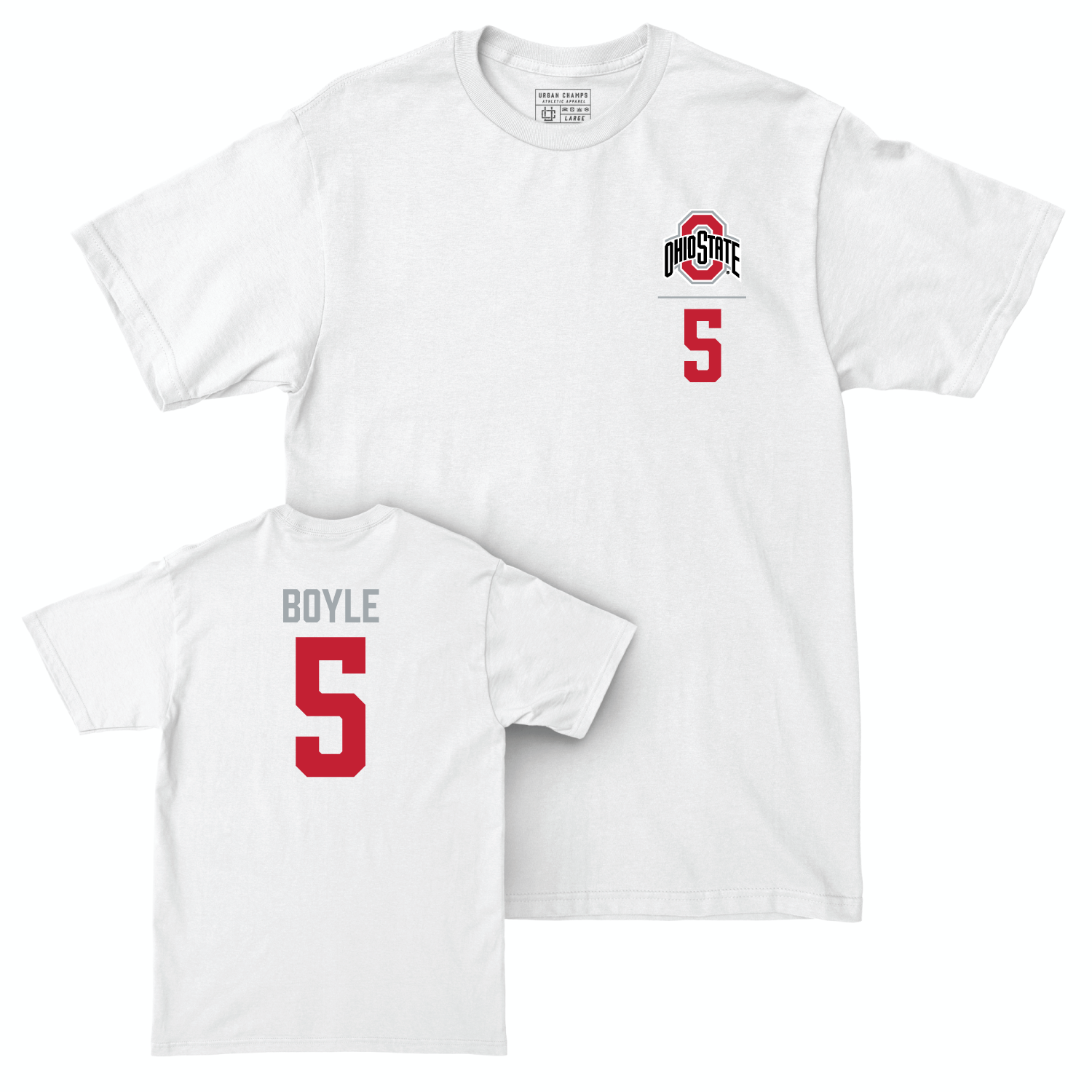 Ohio State Women's Lacrosse White Logo Comfort Colors Tee - Abby Boyle