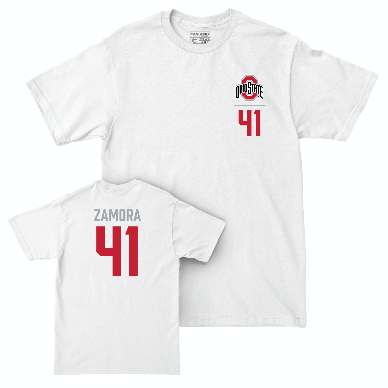 Ohio State Baseball White Logo Comfort Colors Tee - Ryan Zamora