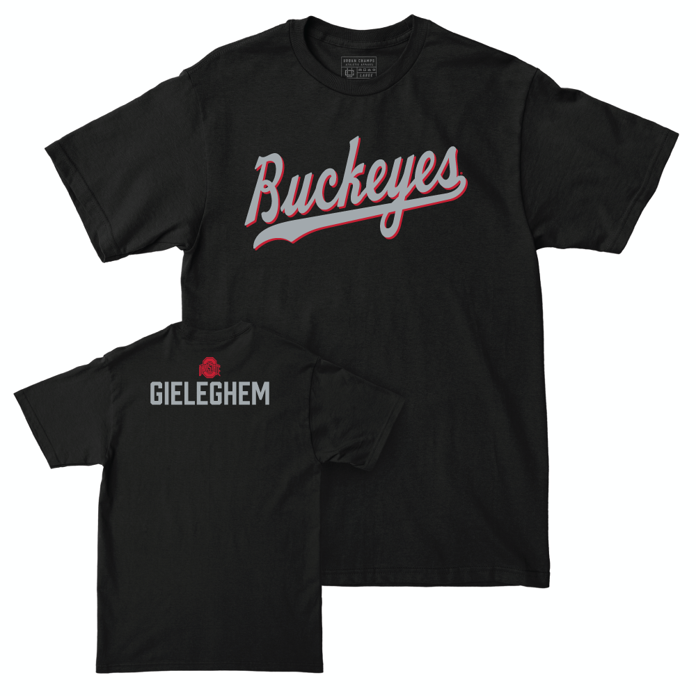Ohio State Women's Fencing Black Script Tee - Klaire Gieleghem