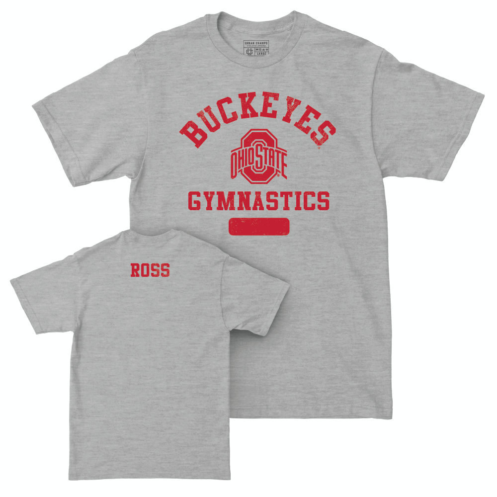 Ohio State Men's Gymnastics Sport Grey Varsity Tee - Lukas Ross