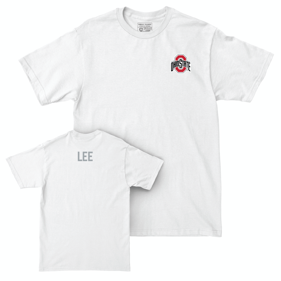 Ohio State Women's Fencing White Logo Comfort Colors Tee - Alina Lee