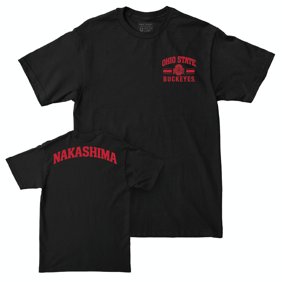 Ohio State Men's Tennis Black Victory Tee - Bryce Nakashima