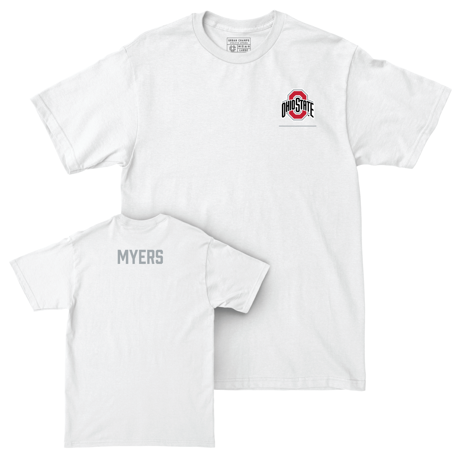 Ohio State Men's Wrestiling White Logo Comfort Colors Tee - Xander Myers