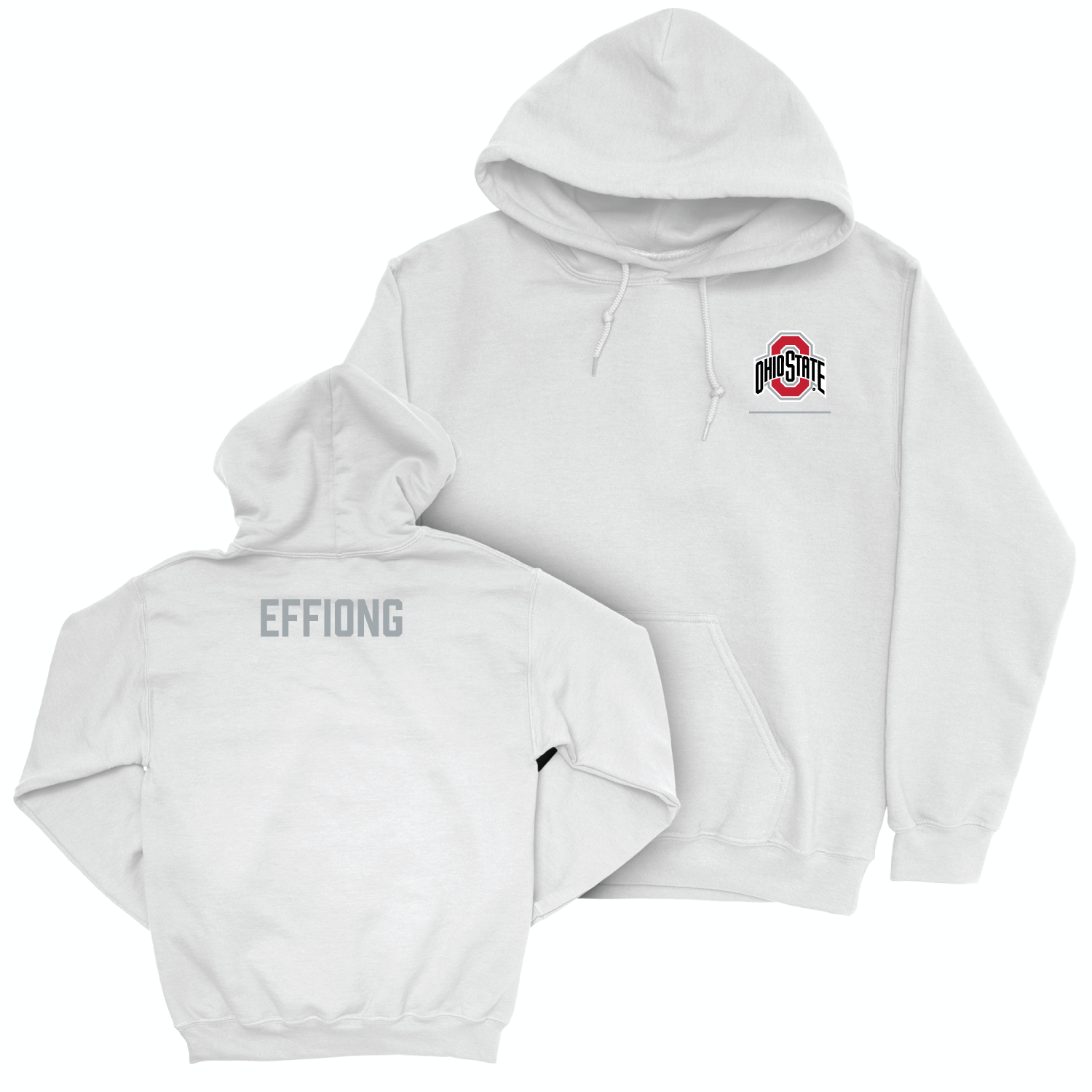 Ohio State Women's Track & Field White Logo Hoodie - Columba Effiong