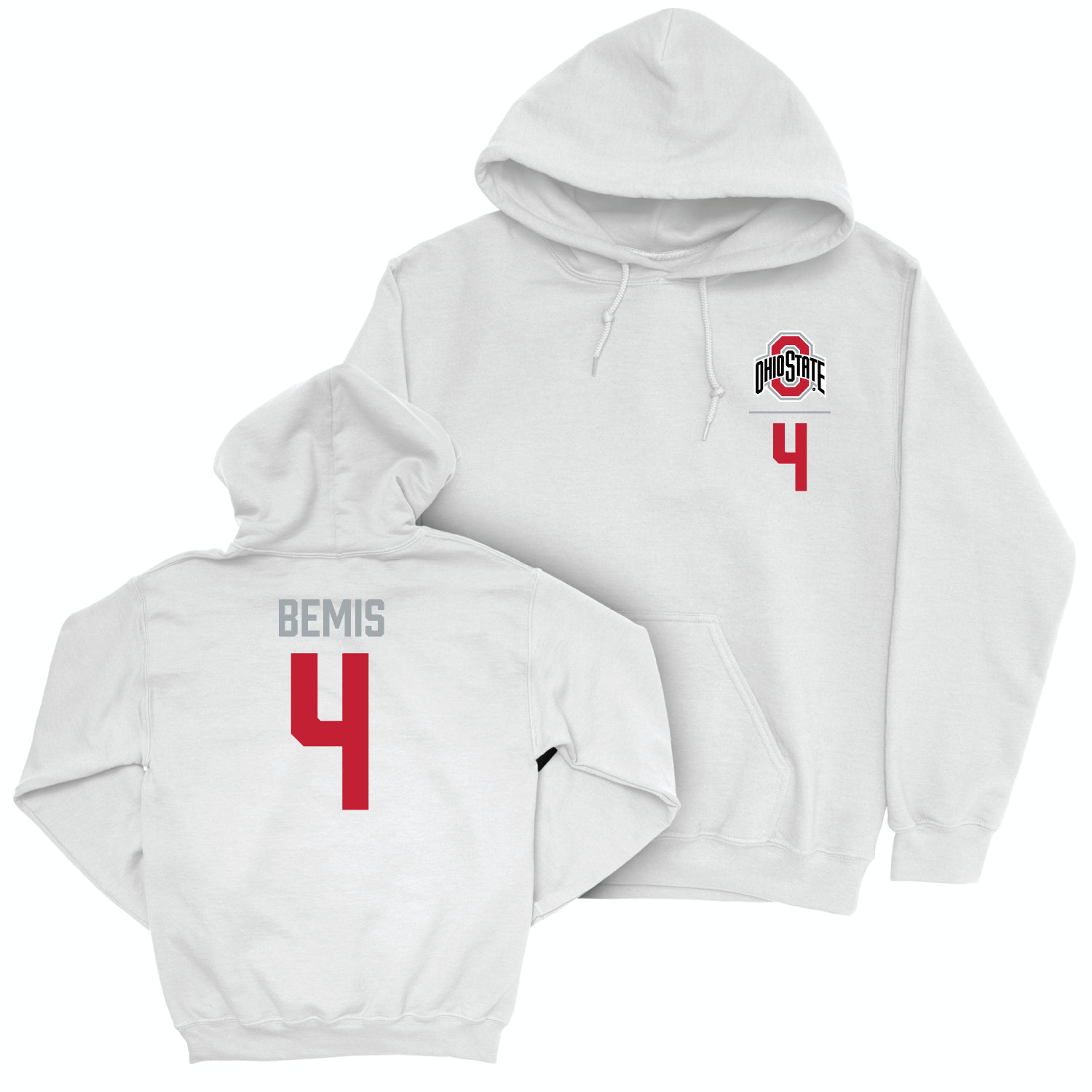 Ohio State Baseball White Logo Hoodie - Alex Bemis