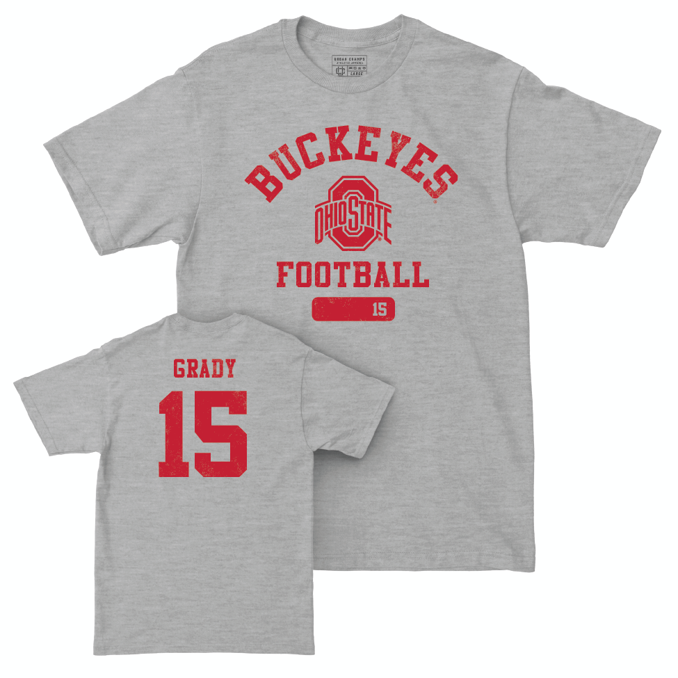 Ohio State Football Sport Grey Varsity Tee - Zion Grady