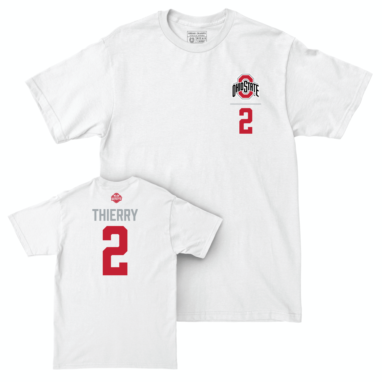 Ohio State Women's Basketball White Logo Comfort Colors Tee - Taylor Thierry
