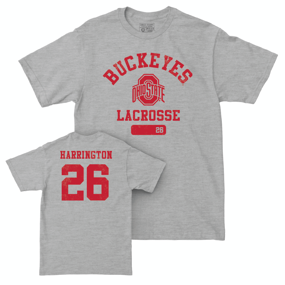Ohio State Women's Lacrosse Sport Grey Varsity Tee - Makena Harrington