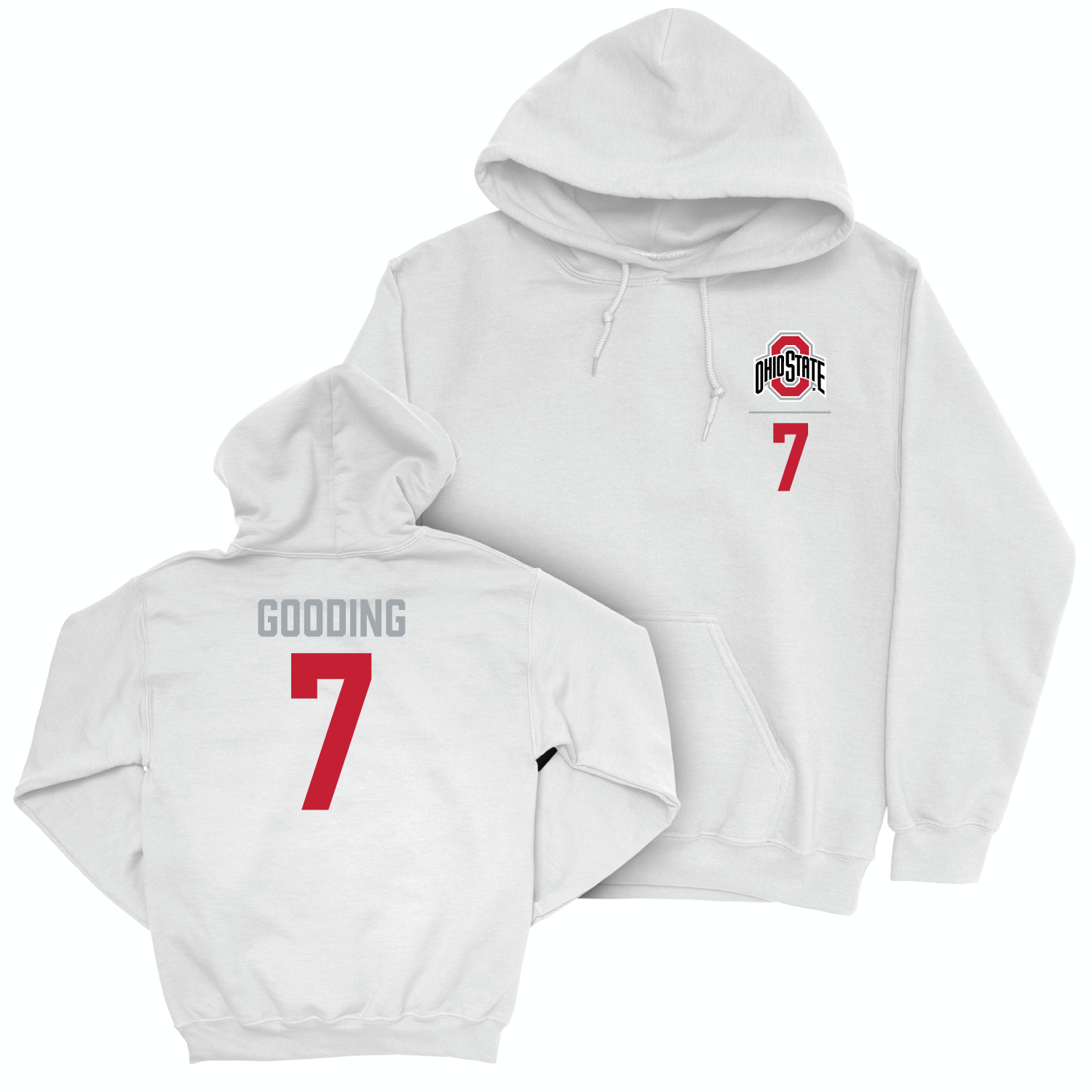 Ohio State Women's Cheerleading White Logo Hoodie - Sarah Gooding
