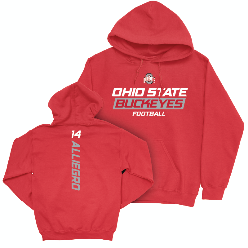 Ohio State Football Red Rush Hoodie - Christain Alliegro