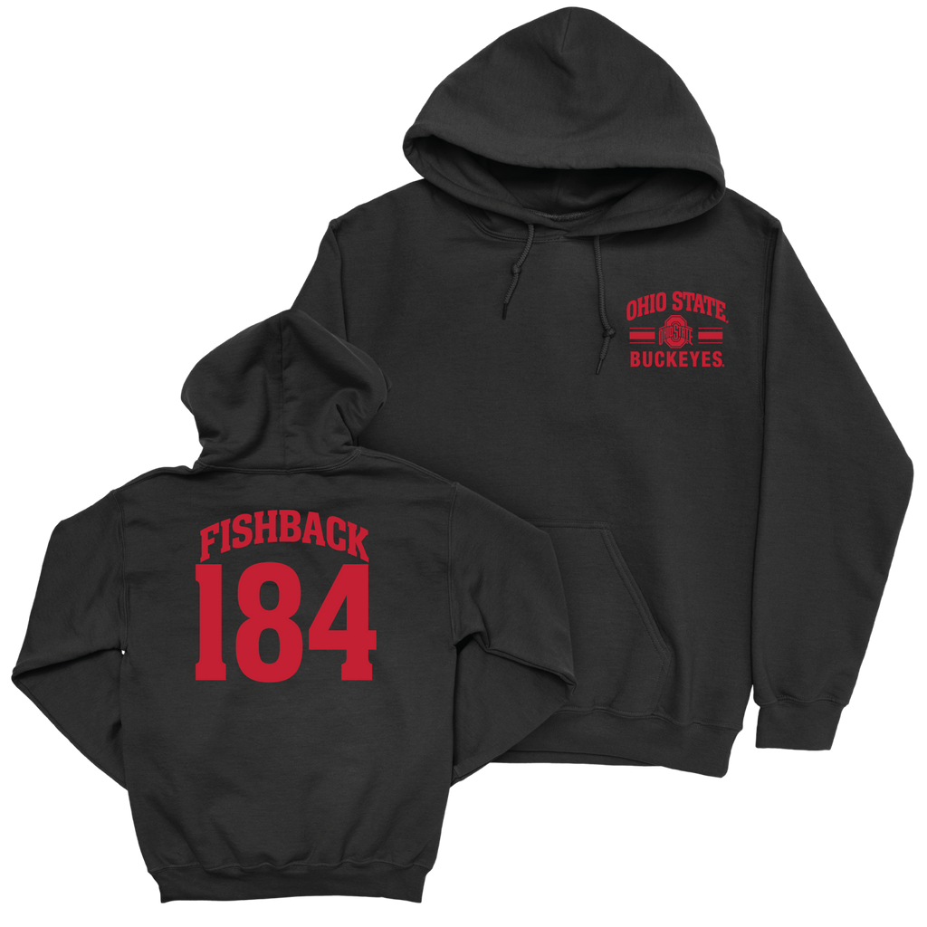 Ohio State Men's Wrestling Black Victory Hoodie - Dylan Fishback