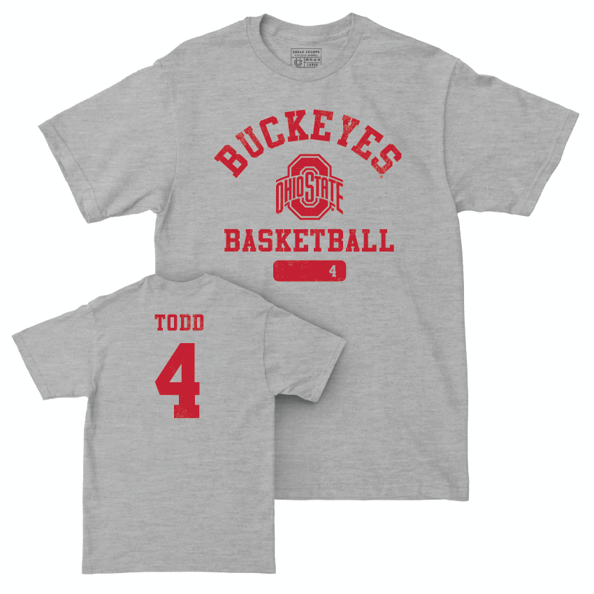 Ohio State Women's Basketball Sport Grey Varsity Tee - Tyana Todd