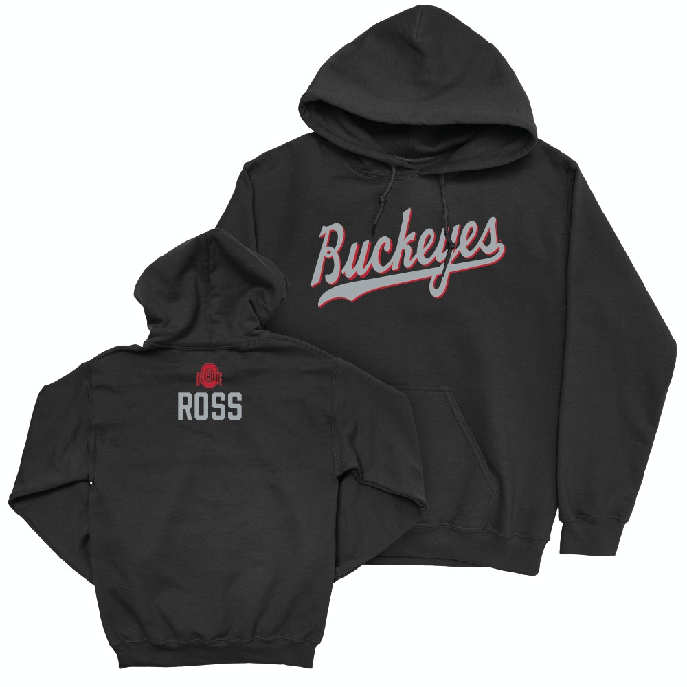 Ohio State Men's Gymnastics Black Script Hoodie - Lukas Ross