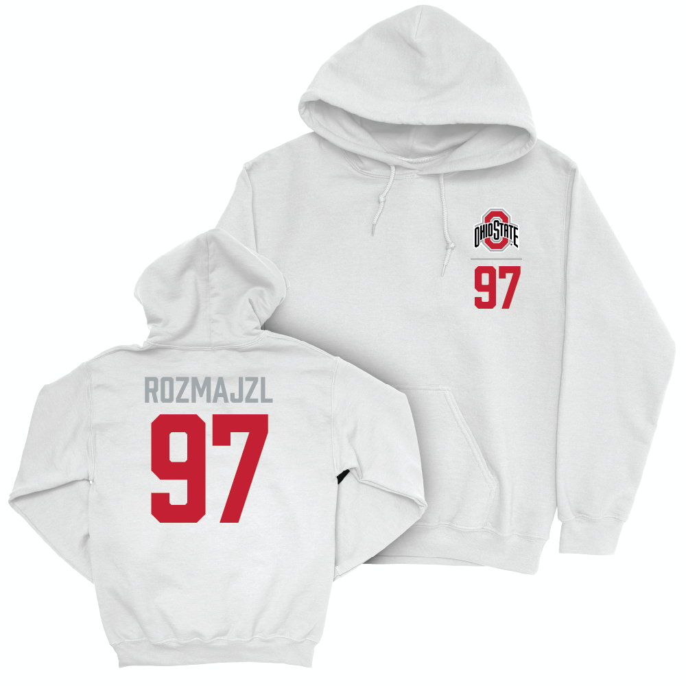 Ohio State Women's Soccer White Logo Hoodie - Elizabeth Rozmajzl