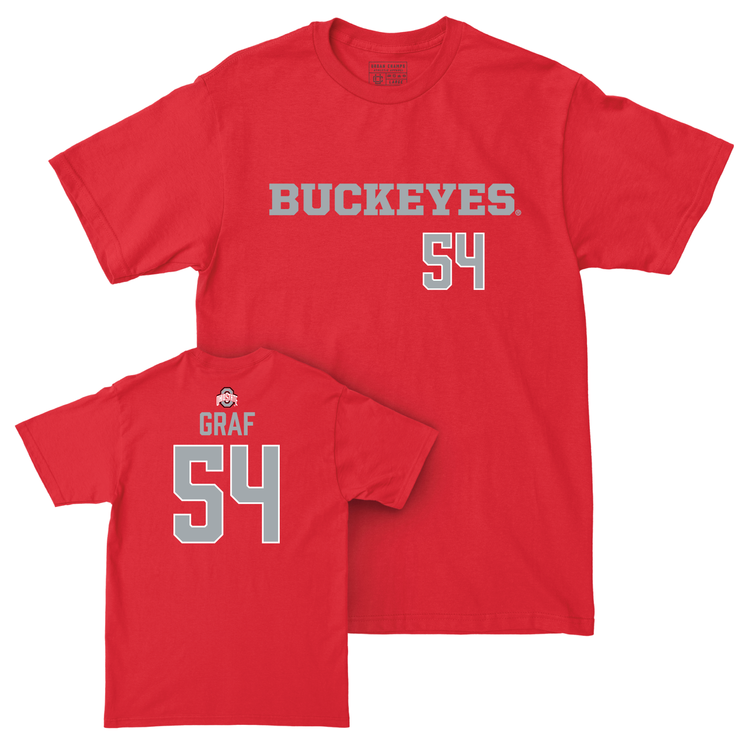 Ohio State Baseball Red Sideline Tee - Owen Graf