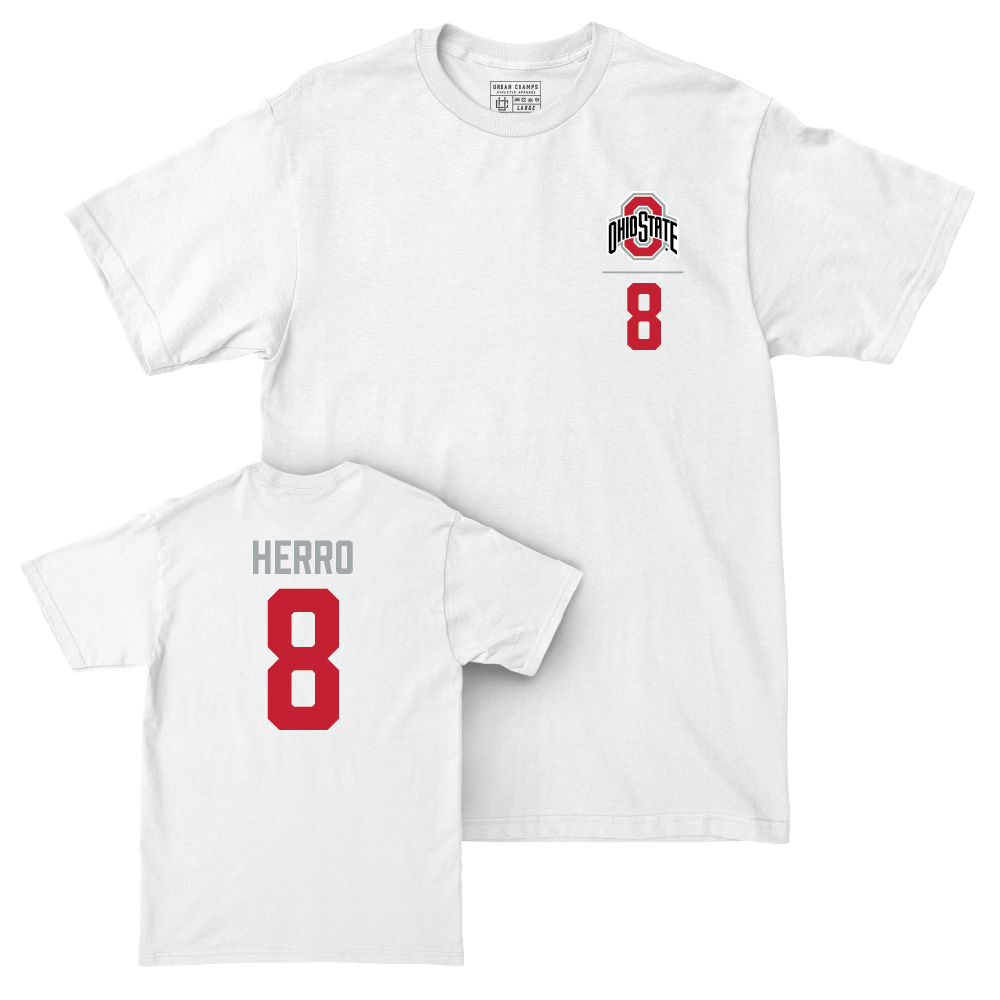 Ohio State Men's Basketball White Logo Comfort Colors Tee - Myles Herro