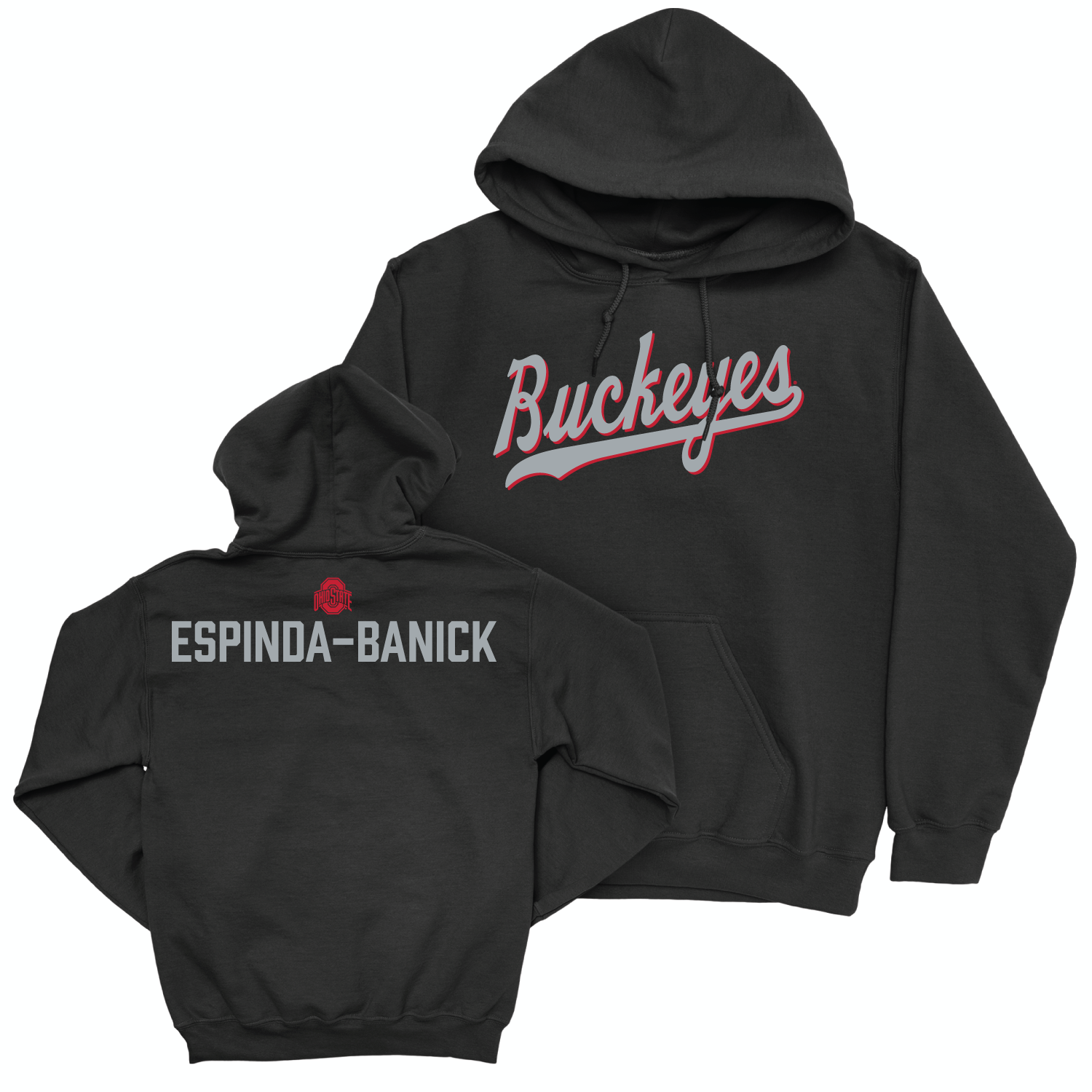 Ohio State Women's Cheerleading Black Script Hoodie - Bennet Espinda-Banick