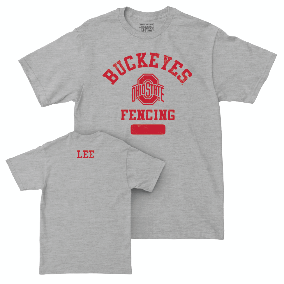 Ohio State Women's Fencing Sport Grey Varsity Tee - Alina Lee