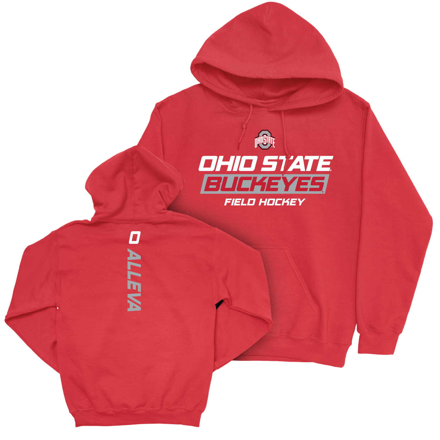 Ohio State Women's Field Hockey Red Rush Hoodie - Avery Alleva