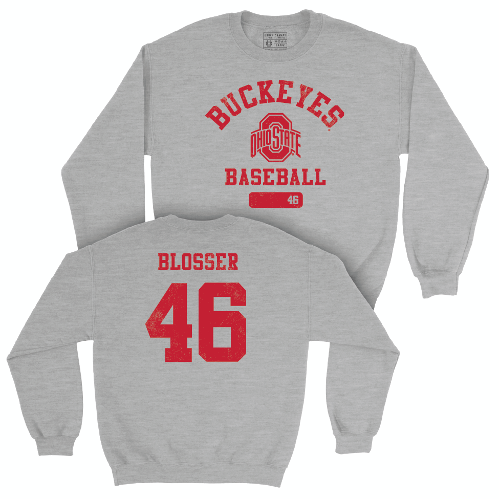 Ohio State Baseball Sport Grey Varsity Crew - Hayden Blosser