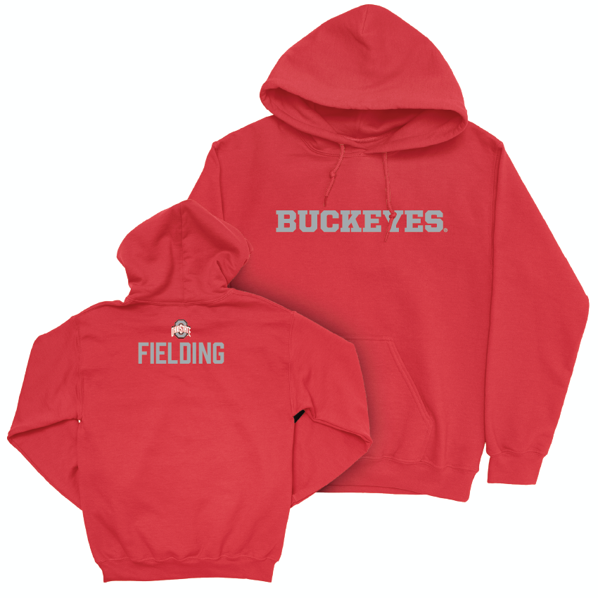 Ohio State Men's Wrestiling Red Sideline Hoodie - Brogan Fielding