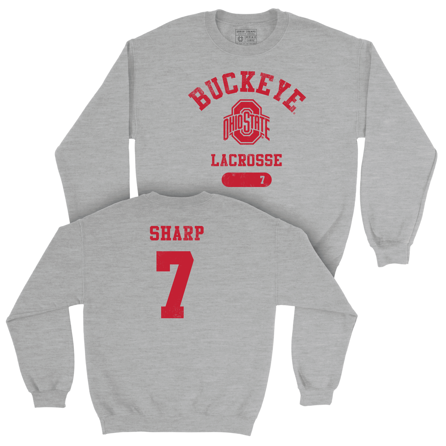 Ohio State Men's Lacrosse Sport Grey Varsity Crew - Brad Sharp
