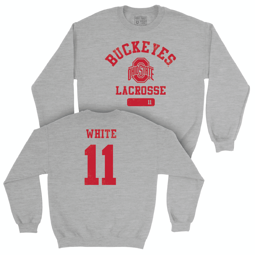 Ohio State Women's Lacrosse Sport Grey Varsity Crew - Maddie White