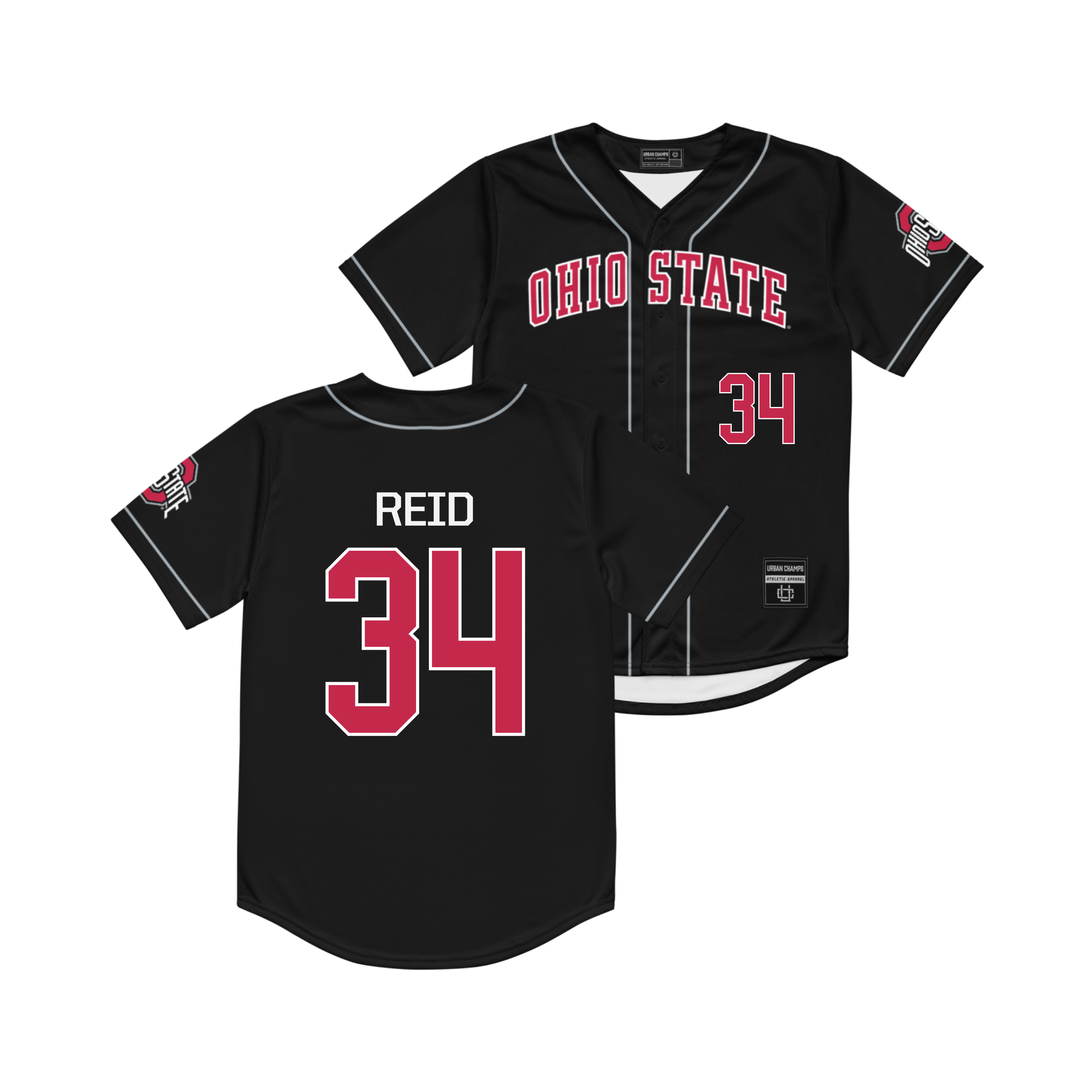 Ohio State Baseball Black Jersey - CJ Reid